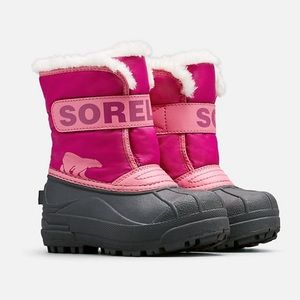 EUC Sorel Children’s snow commander boot sz9 pink